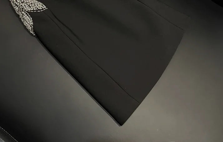 New Arrival French Style Lady Formal Wear Sweetheart Collar Sleeveless Fine Workmanship Beading Women Short Mini Slim Dress