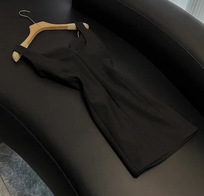 New Arrival French Style Lady Formal Wear Sweetheart Collar Sleeveless Fine Workmanship Beading Women Short Mini Slim Dress